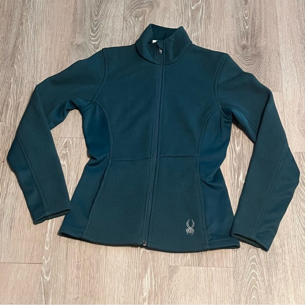 Spyder Core Sweater Full Zip Knitted Thick Fleece Lined Fitted Jacket S